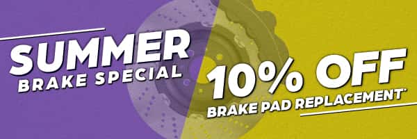 Summer Brake Special | 10% off brake pad replacement