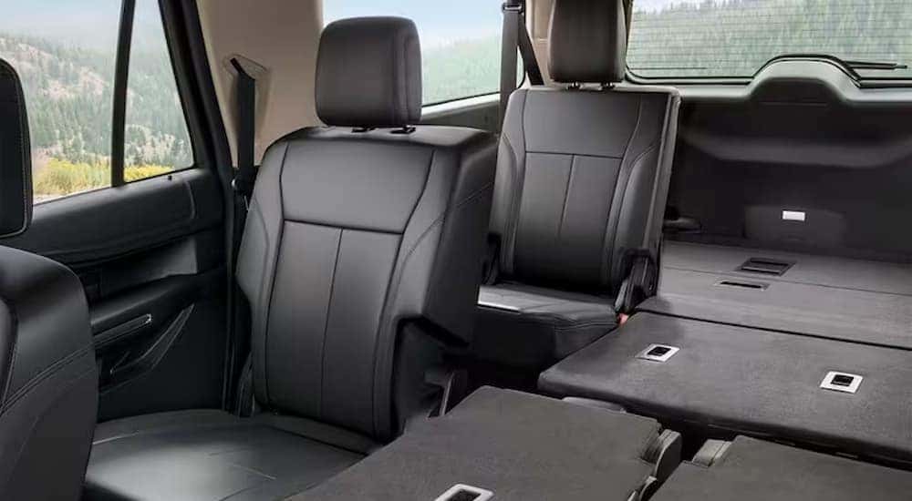 The black rear interior in a 2024 Ford Expedition.