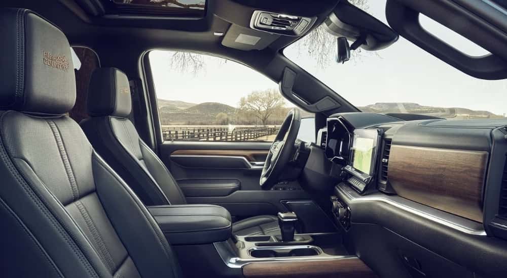 Leather interior in a 2023 Chevy Silverado 1500 High Country