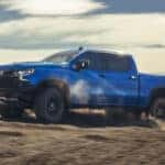 Blue 2024 used Chevy Silverado 1500 for sale near Troy off-roading