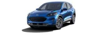 A blue 2020 Ford Escape is facing left.
