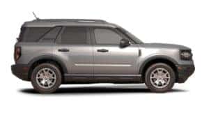 A silver 2021 Ford Bronco Sport is facing right.