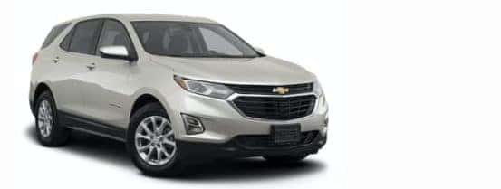 A silver 2021 Chevy Equinox is angled right.