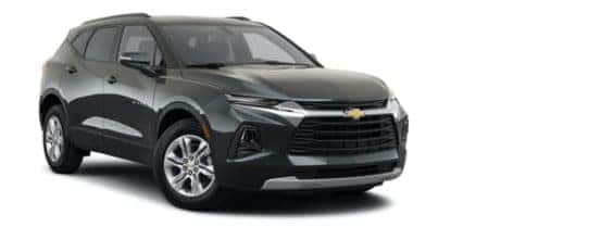 A black 2022 Chevy Blazer 2LT is angled right.