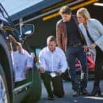 DePaula Mazda team members performing a routine vehicle check