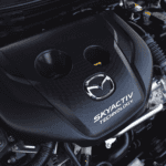 engine inside a Mazda vehicle
