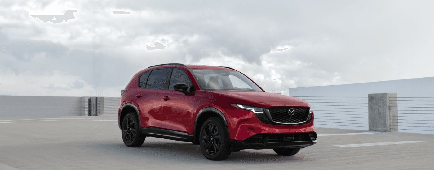 Red 2026 Mazda CX-5 parked at an angle