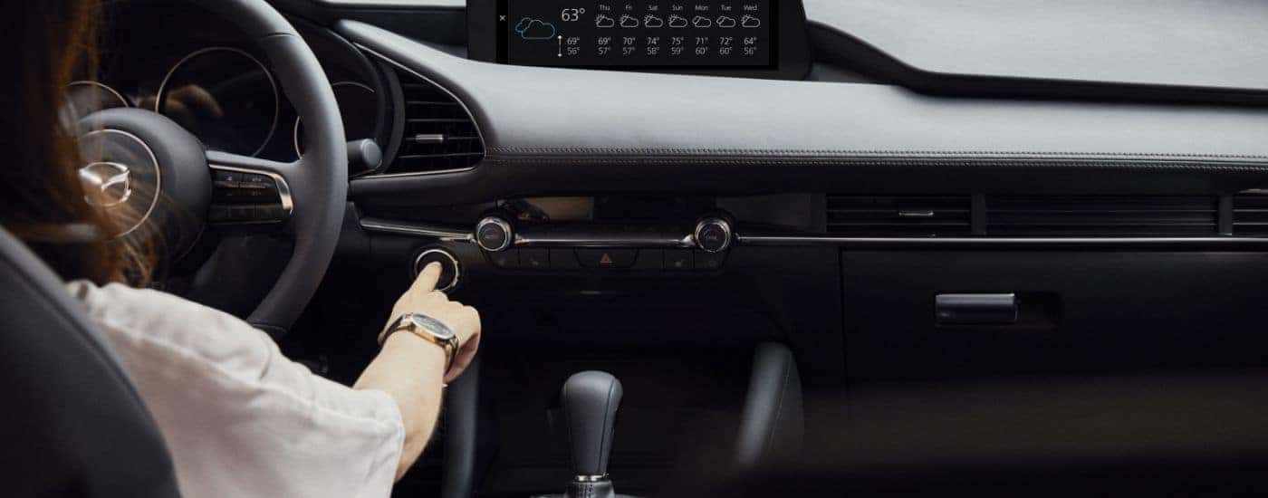The push start function on a 2026 Mazda3.