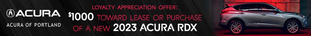 2023 Acura RDX Acura Loyalty Appreciation Offer! $1,000 toward the lease or purchase