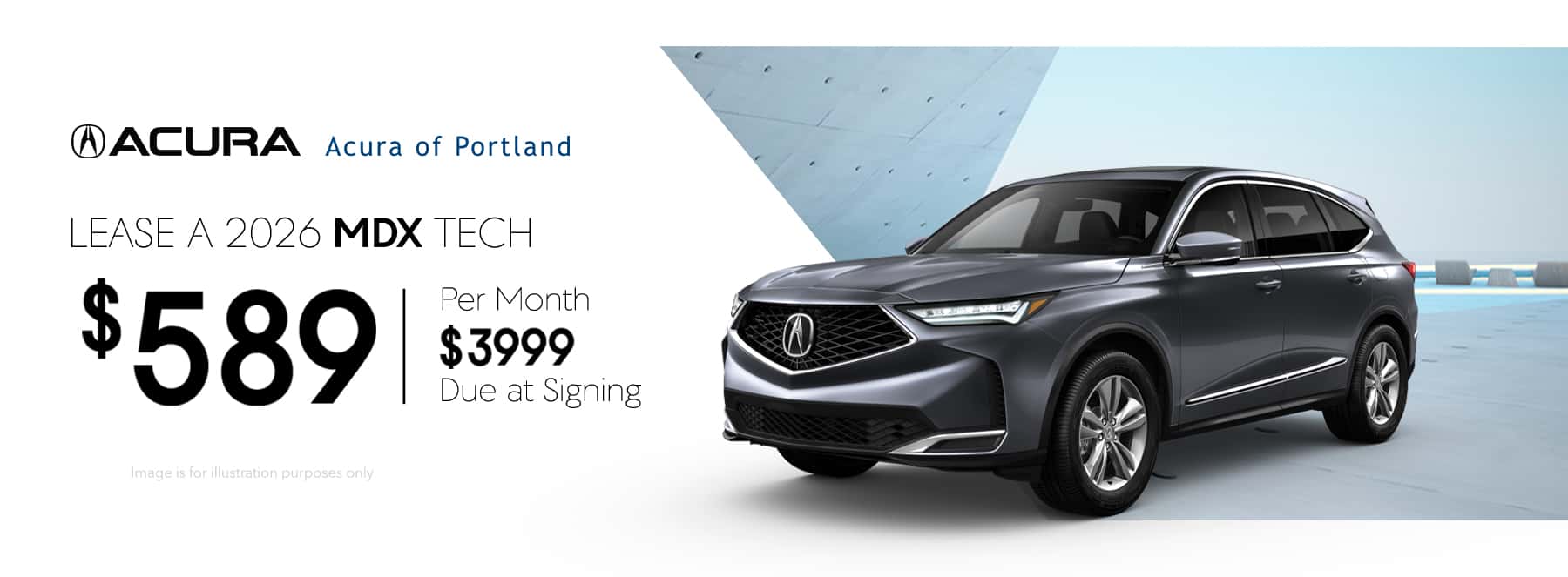 Lease Offer: 2026 MDX Technology $589. month for 36 months $3999. due at signing