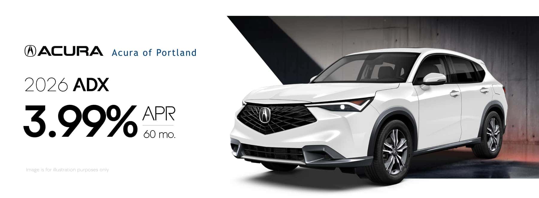 2026 ADX vehicles 3.99% up to 60 months special APR offer