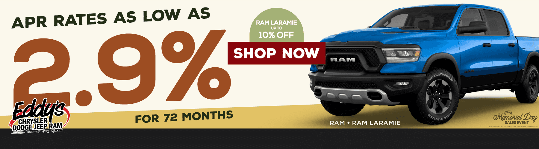 2.9% APR on Ram Trucks