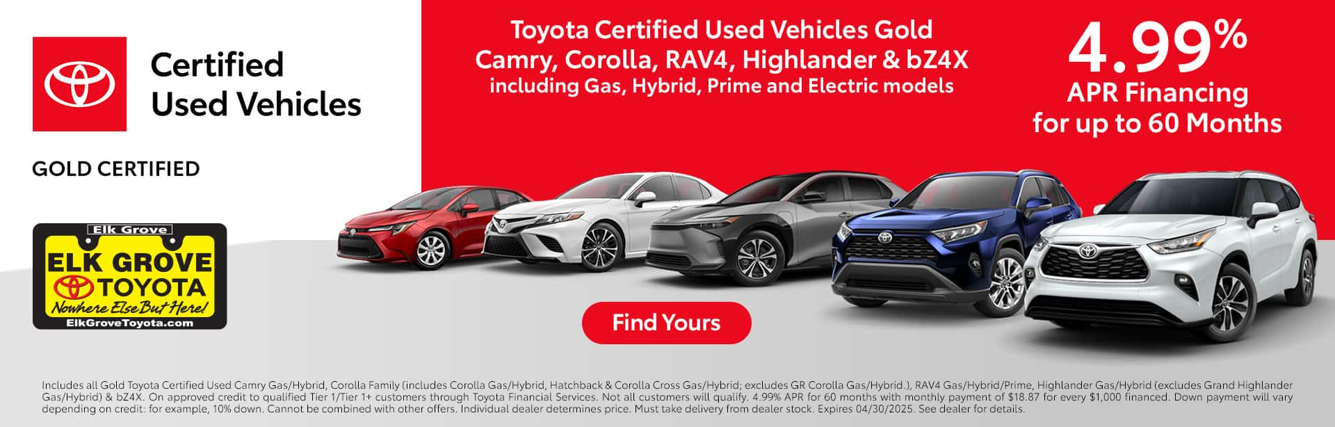 Certified Used Special - 4.99% APR Financing