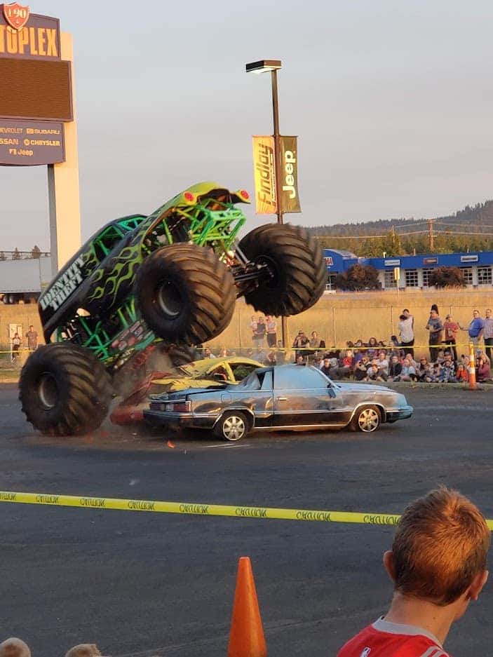 SMASHING CARS WITH REAL LIFE MONSTER TRUCKS!