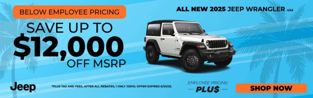 $12,000 Off 2025 Jeep Wranglers