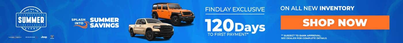 120 Days No Payments Specials Banner
