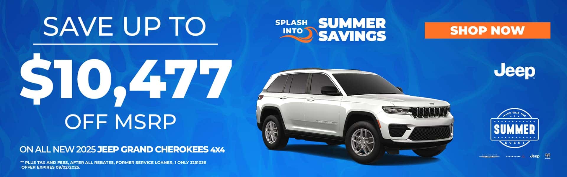 2025 Jeep Grand Cherokee Specials Banner