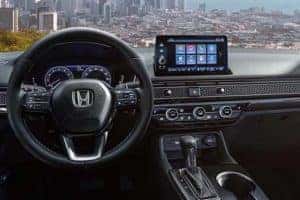 Interior dashboard of a 2022 Honda Civic