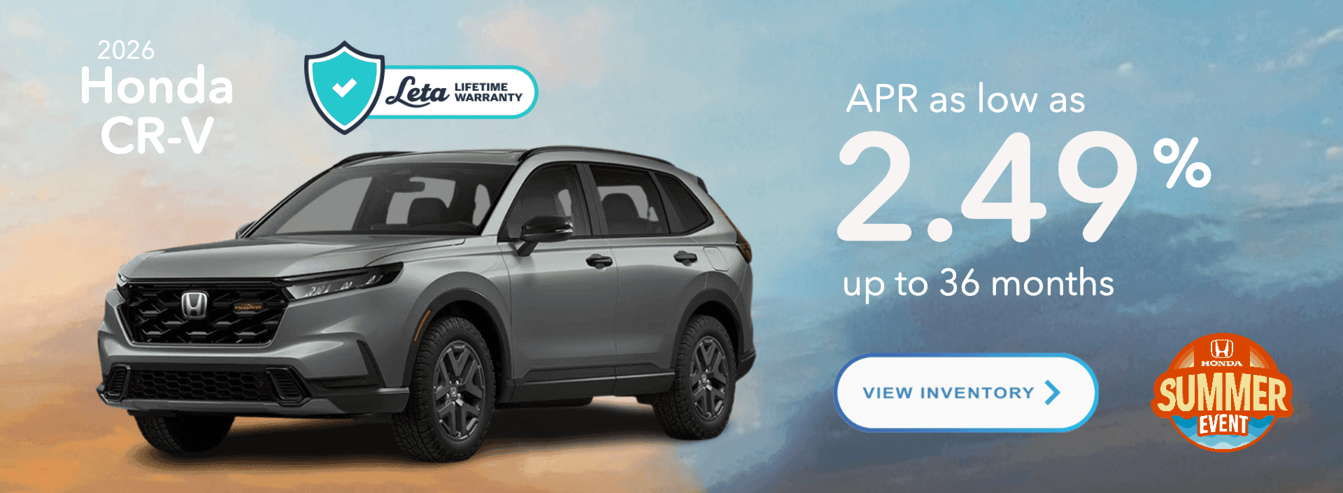 2026 Honda CR-V Hybrid Lease 2.49% APR Offers Specials St. Louis MO Frank Leta Honda