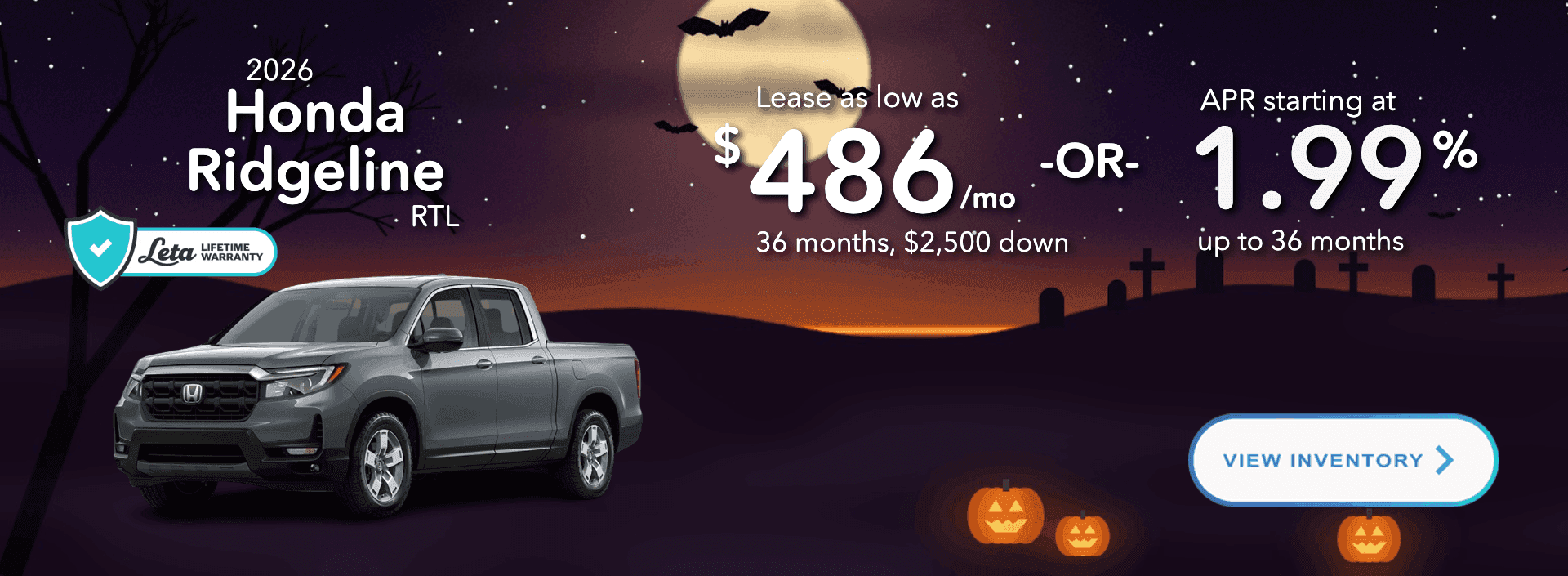 2026 Honda Ridgeline lease and APR specials at Frank Leta Honda in O’Fallon, MO
