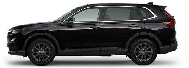 2026 Honda CR-V EX-L side profile in black with alloy wheels
