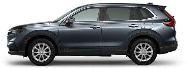2026 Honda CR-V EX side profile in blue-gray with alloy wheels