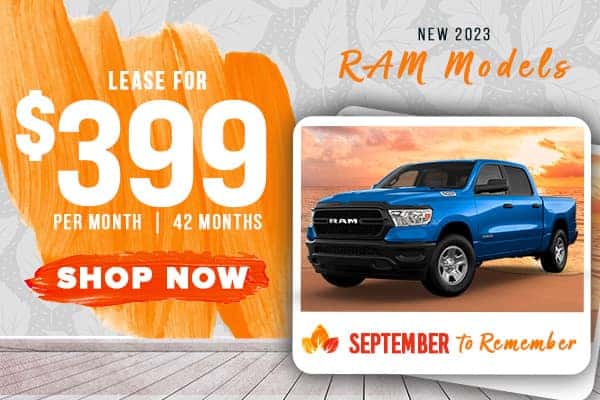 New 2023 RAM Models Lease for $399/mo for 42 months
