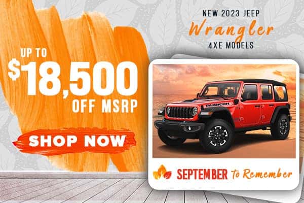 New 2023 Jeep Wrangler 4xe Models  Up to $18,500 off MSRP!  