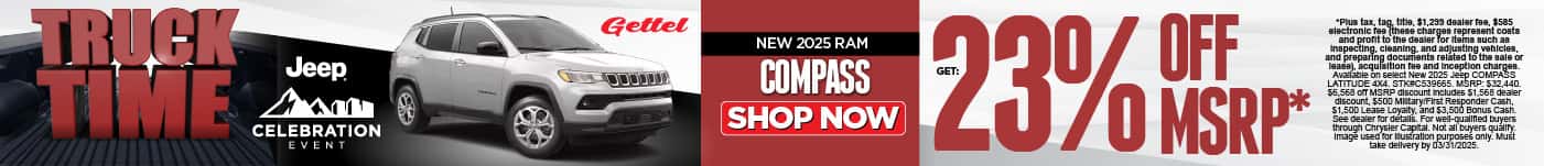 2025 Jeep Compass 23% off MSRP*