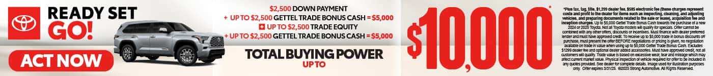 Total Buying Power Up to $10,000 