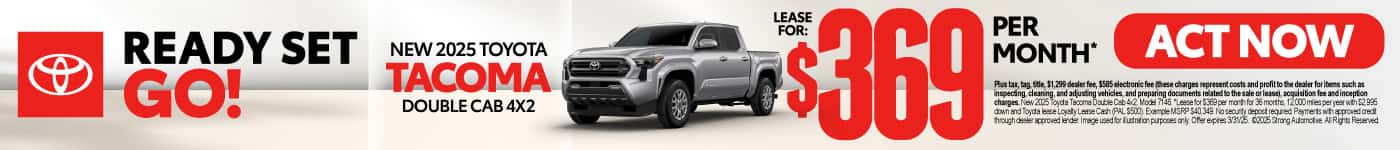 2025 Toyota Tacoma Double Cab 4x2 Lease for $369 Per month*