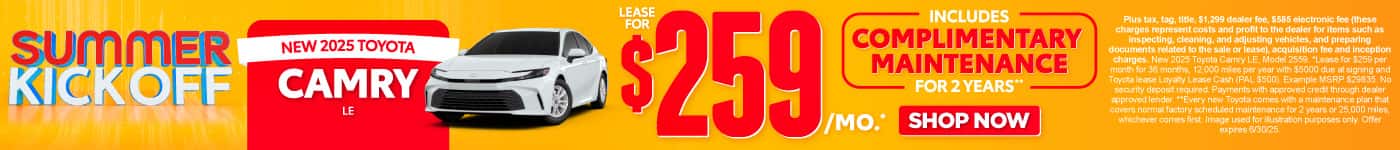 New 2025 Toyota Camry - Lease for $259/mo* - Shop Now