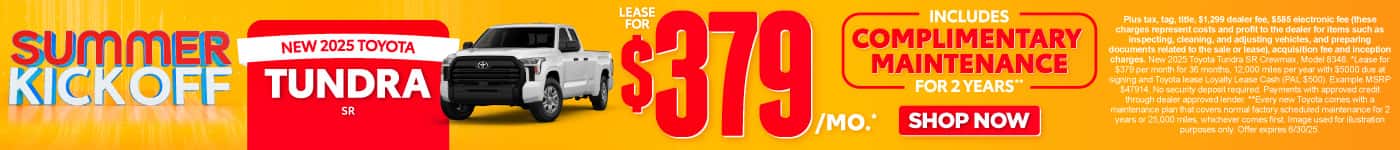 New 2025 Toyota Tundra - Lease for $379/mo* - Shop Now