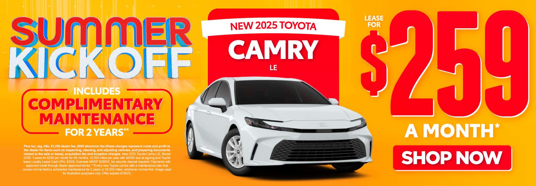 New 2025 Toyota Camry - Lease for $259/mo* - Shop Now
