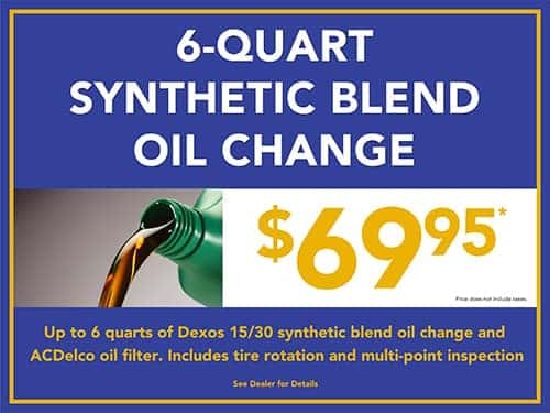 6 Qt. Synthetic Blend Oil Change