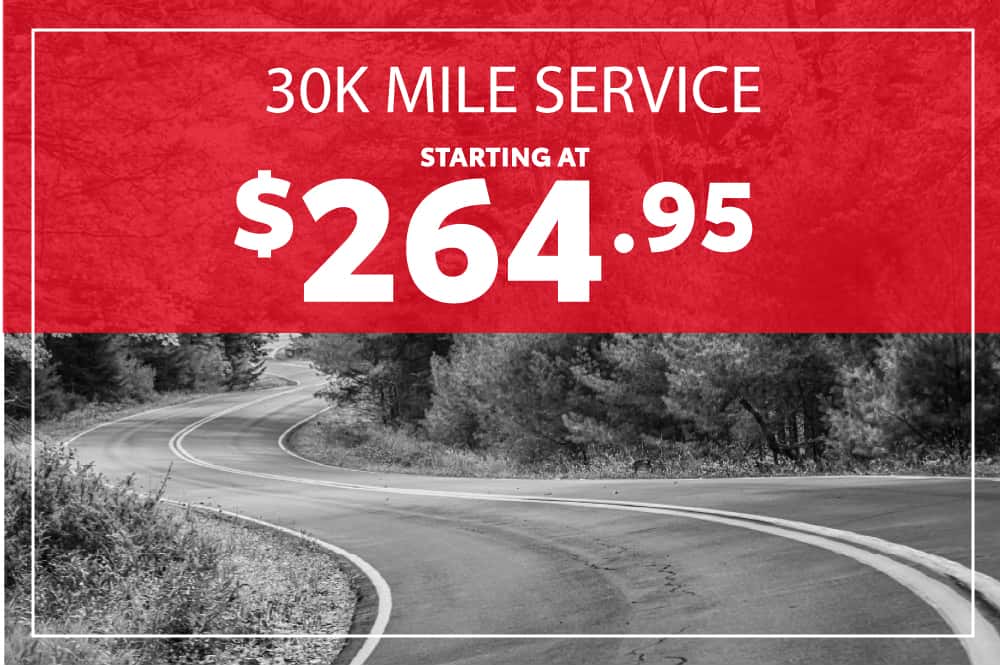 Ask your Service Advisor about the factory-recommended maintenance for your Toyota. 30K MILE SERVICE Starting at $264.95