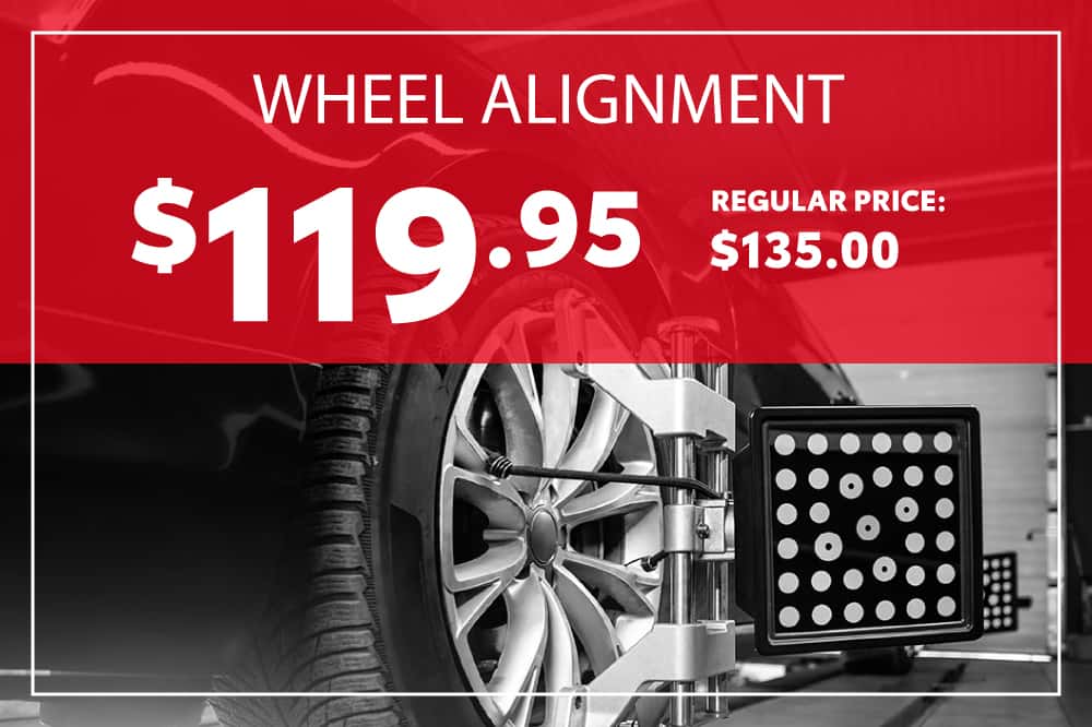 WHEEL ALIGNMENT $119.95 Regular Price: $135.00