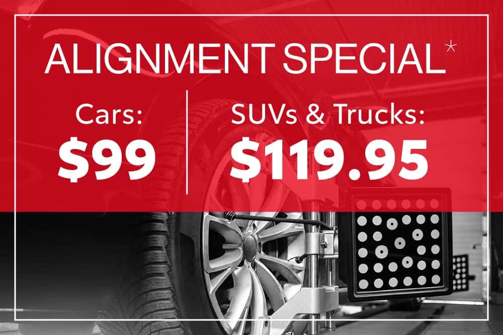 Alignment Special Cars — $99 SUVs & Trucks — $119.95
