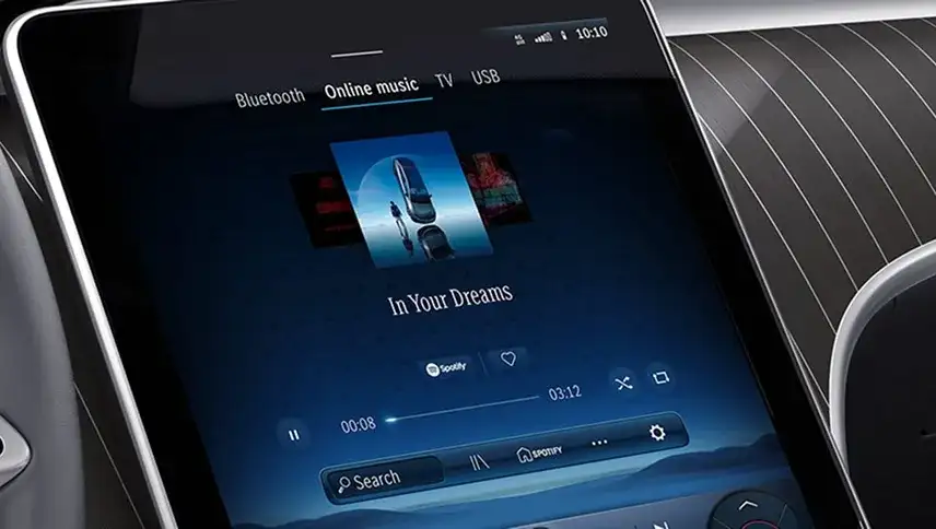 The 11.9-inch portrait central touchscreen in the C-Class dashboard.