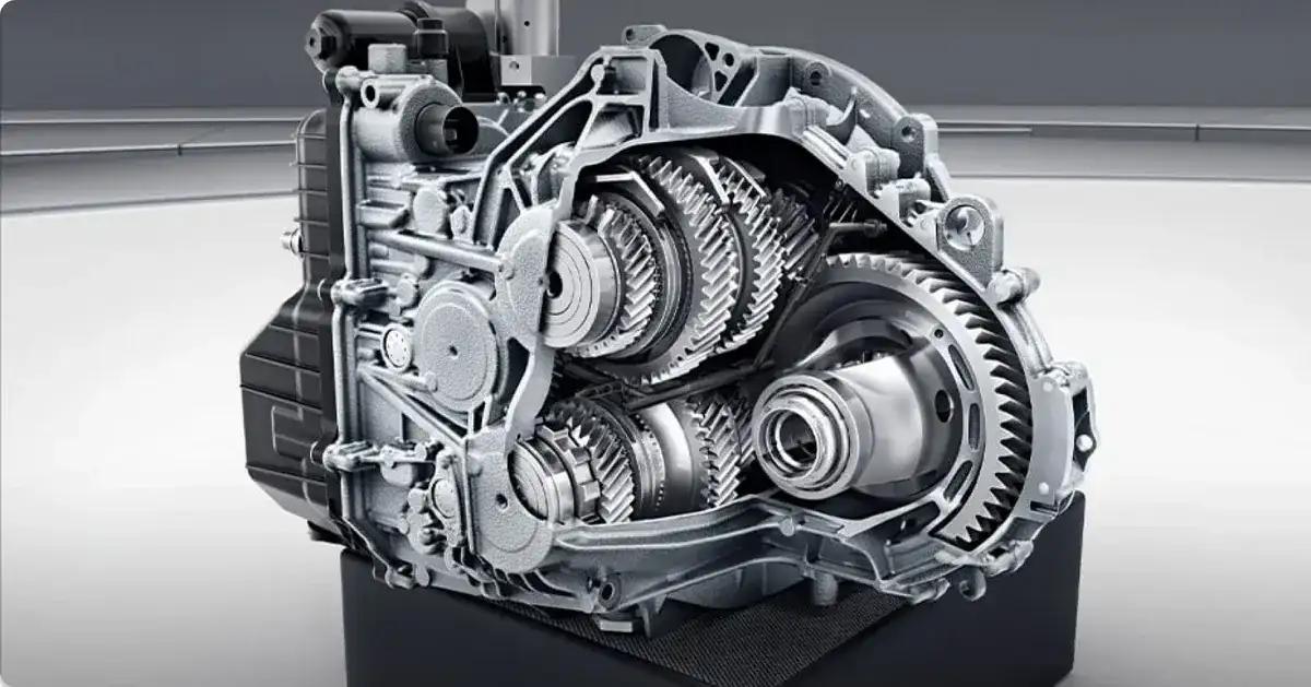 Cutaway of the 8G-DCT eight-speed dual-clutch automatic transmission.