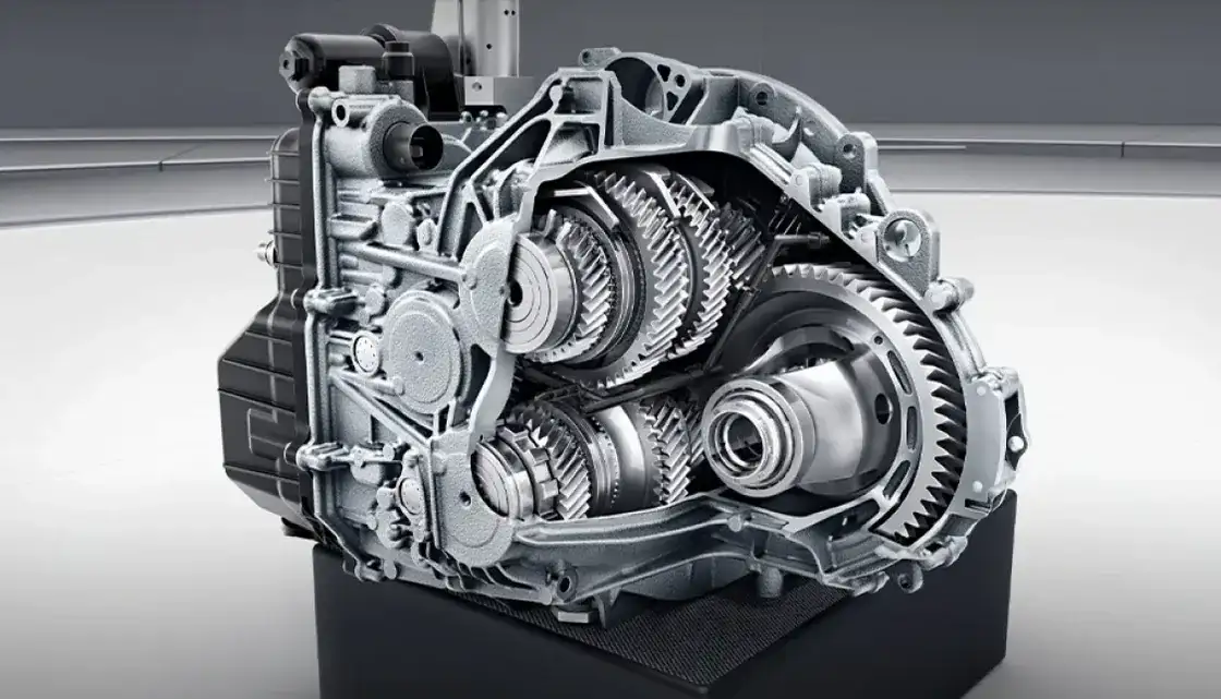 Cutaway of the 8G-DCT eight-speed dual-clutch automatic transmission.