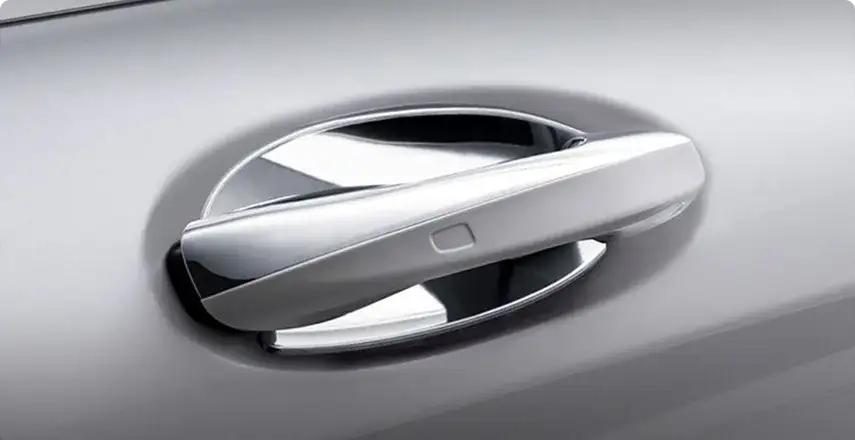Chrome insert fitted behind the exterior door handle of the GLC Coupe.