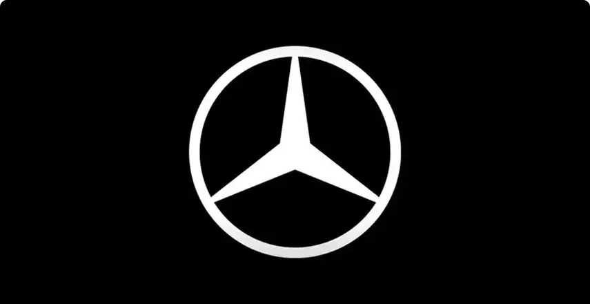 Mercedes-Benz Star logo on a black background.