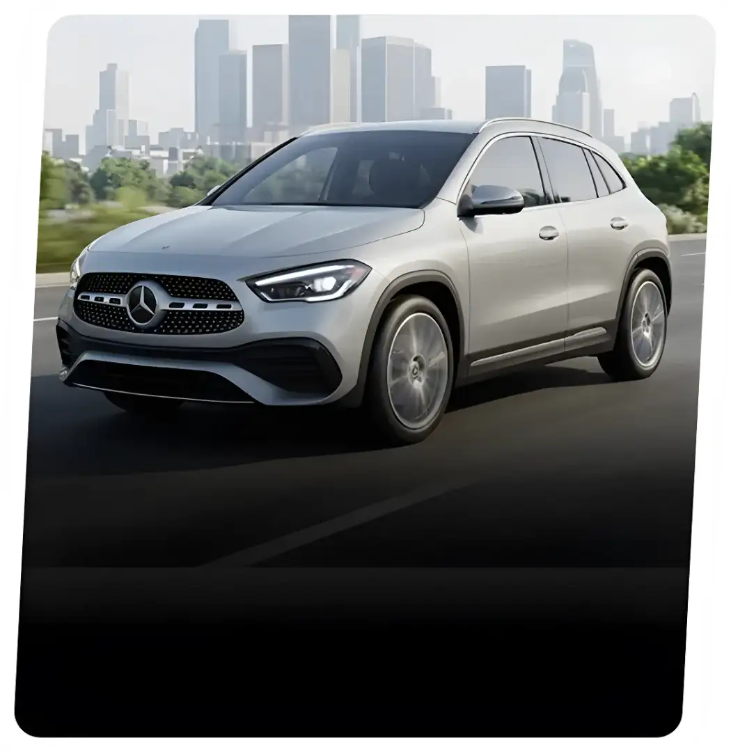 Mercedes-Benz SUV shown from a front three-quarter angle.