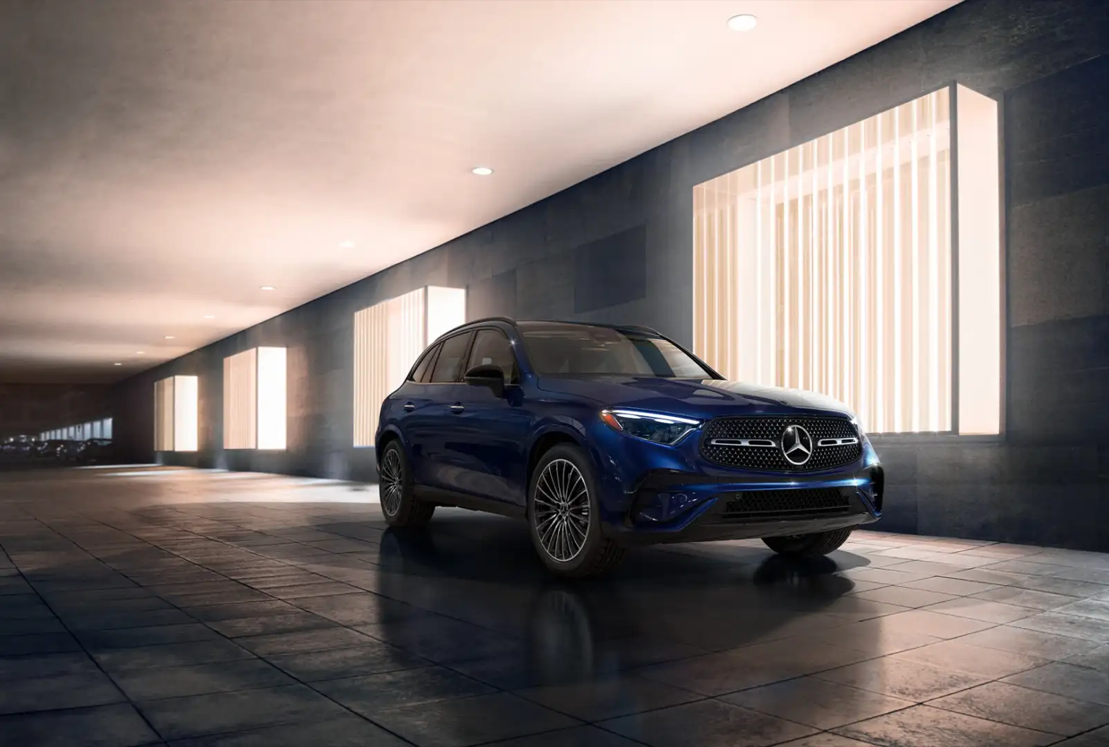 A Mercedes-Benz GLC 300 SUV seen from the side