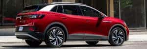 red 2025 volkswagen id.4 parked