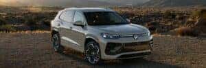 2025 volkswagen tiguan parked in front of mountains