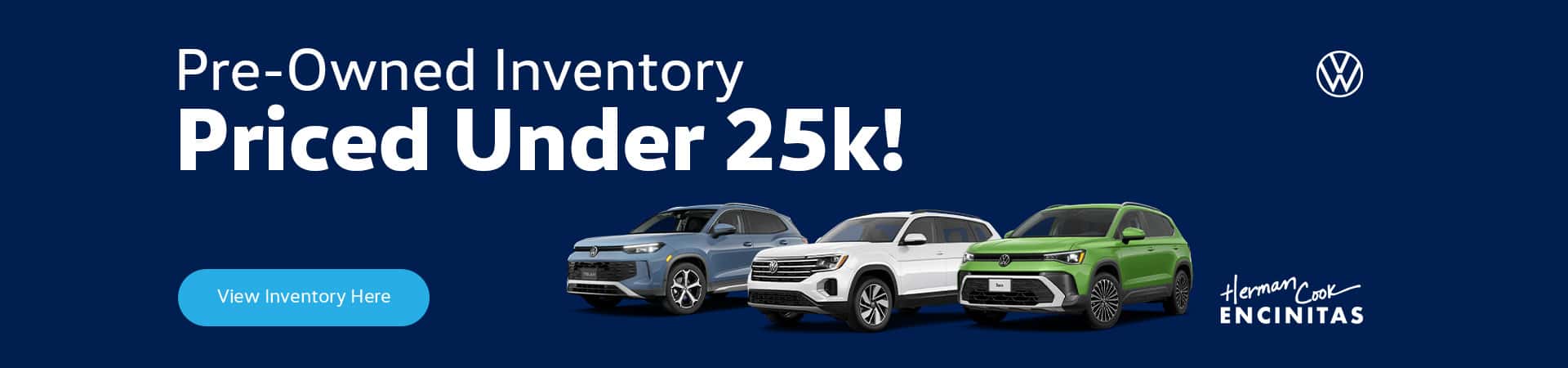 FEB2026_Slider_CPO_Volkswagen_Priced-Under-25K_Evergreen_Awareness_1920x450_R25_DNP