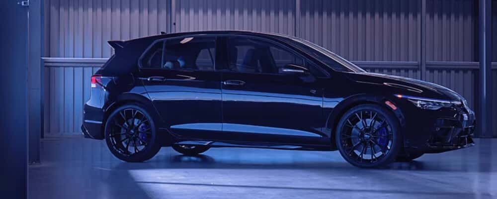 2026 Volkswagen Golf R in a dark blue parked