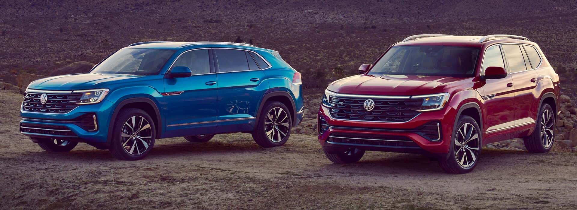 2026 atlas and tiguan parked in desert
